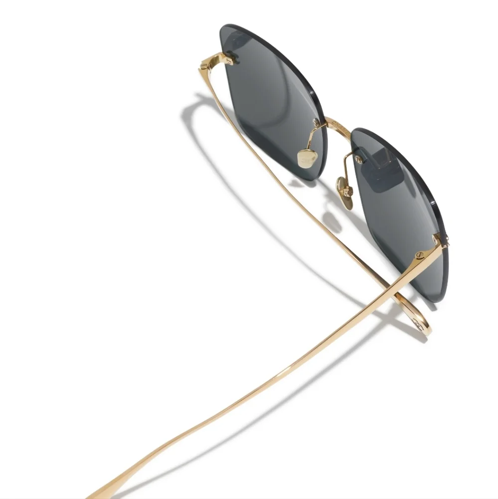 CHANEL TITANIUM LIGHT GOLD SUNGLASSES Square CH4287T c.395